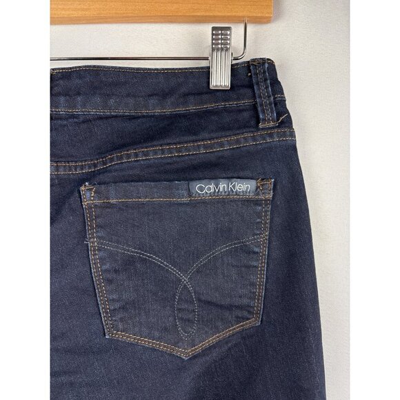 Calvin Klein Womens Dark Wash Denim Jeans Size 8 - Picture 5 of 5